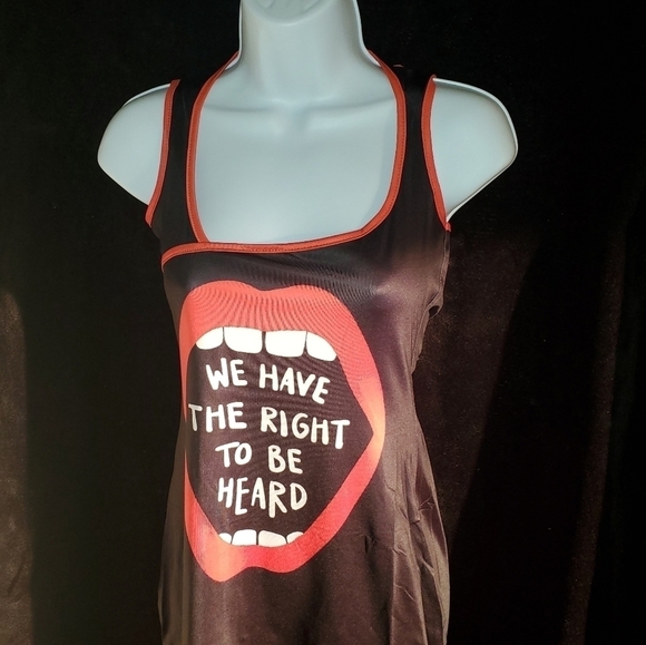 Women's We Have The Right To Be Heard black, red, and white Mini Bodycon dresses - Picture 3 of 6